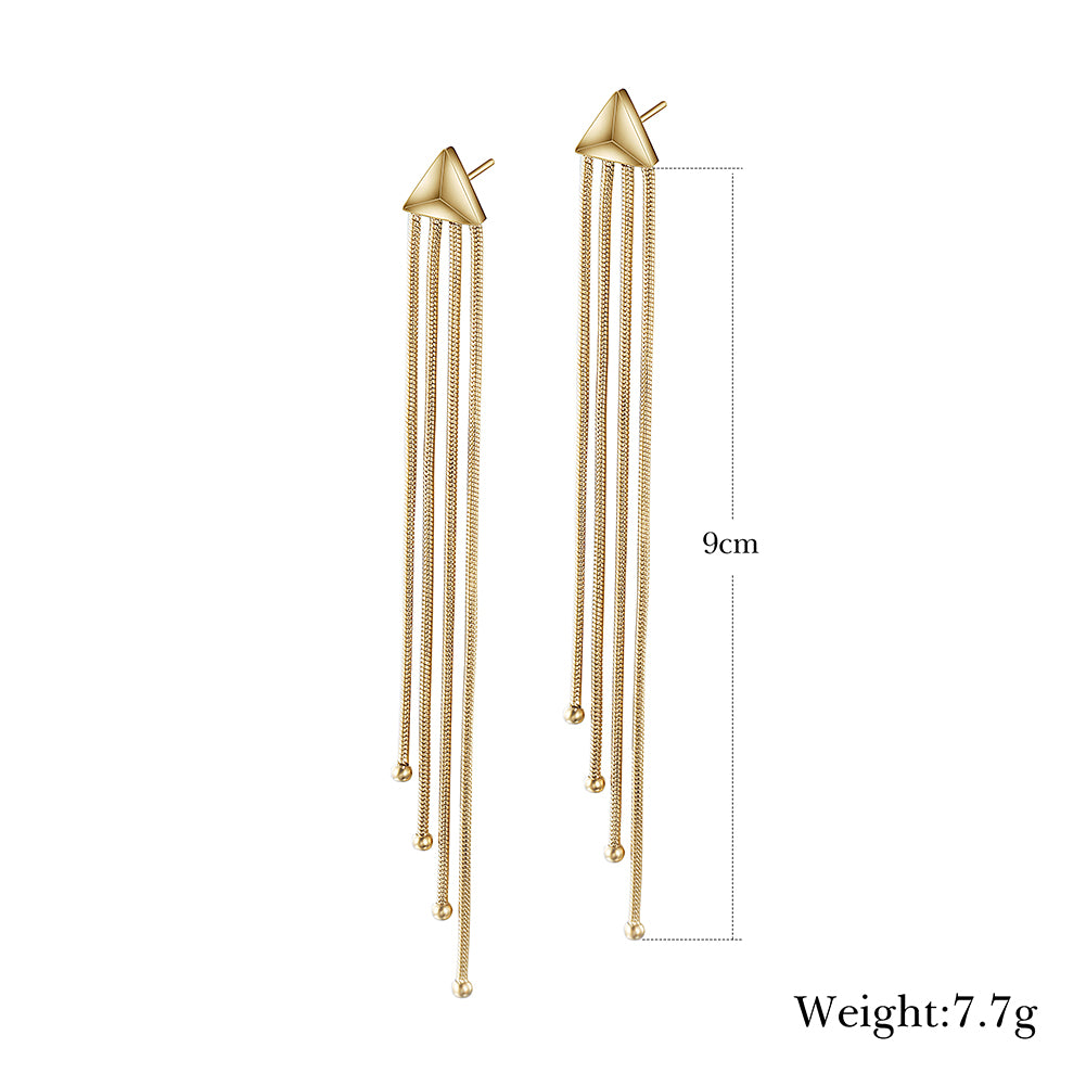 Four chain earrings-SCE350STGC