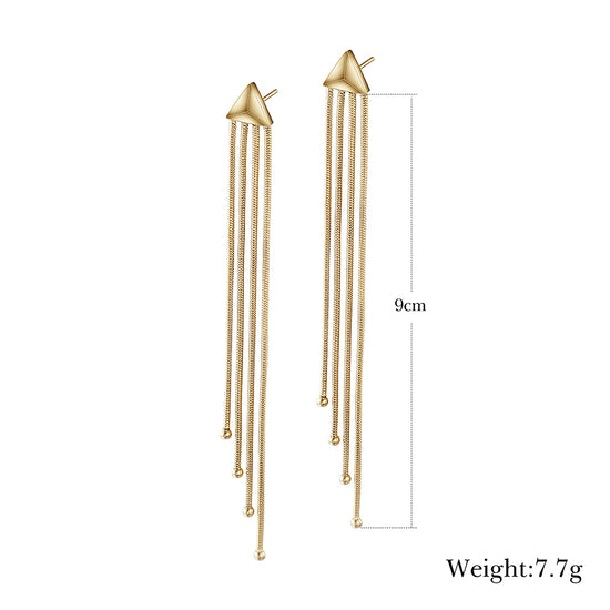 Four chain earrings-SCE350STGC
