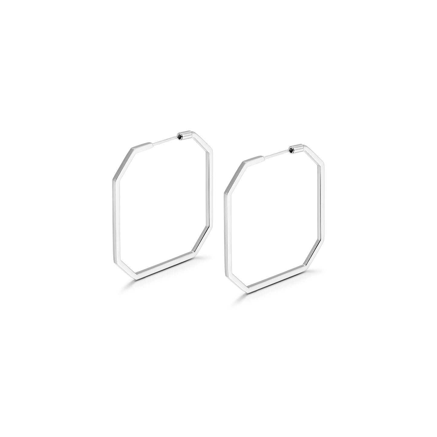 Line O-shaped earrings-SCE373STWG