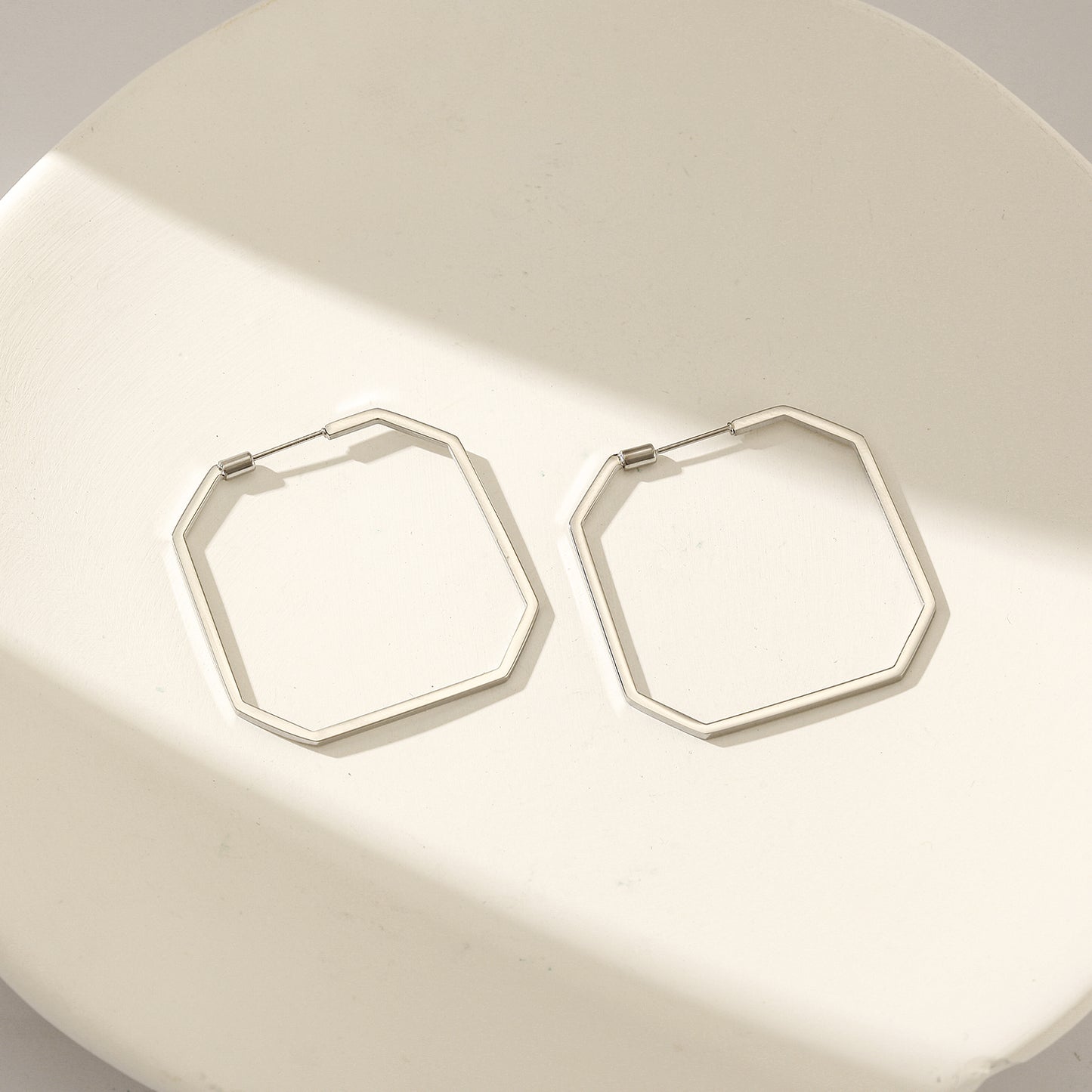 Line O-shaped earrings-SCE373STWG