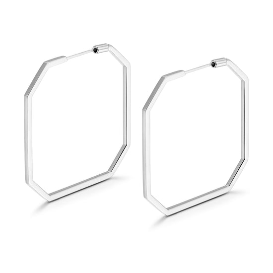 Line O-shaped earrings-SCE373STWG