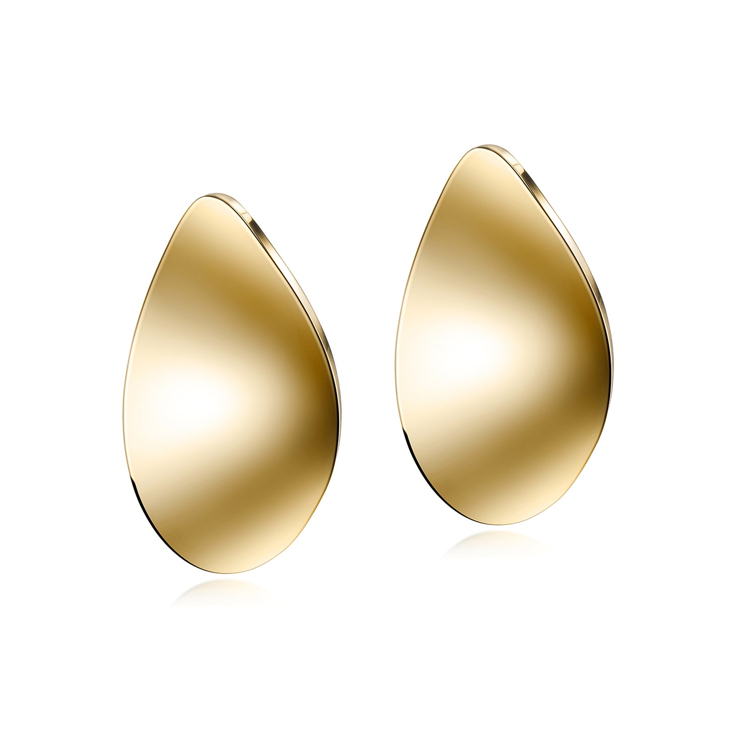 Elliptical metal earrings-SCE377STGC