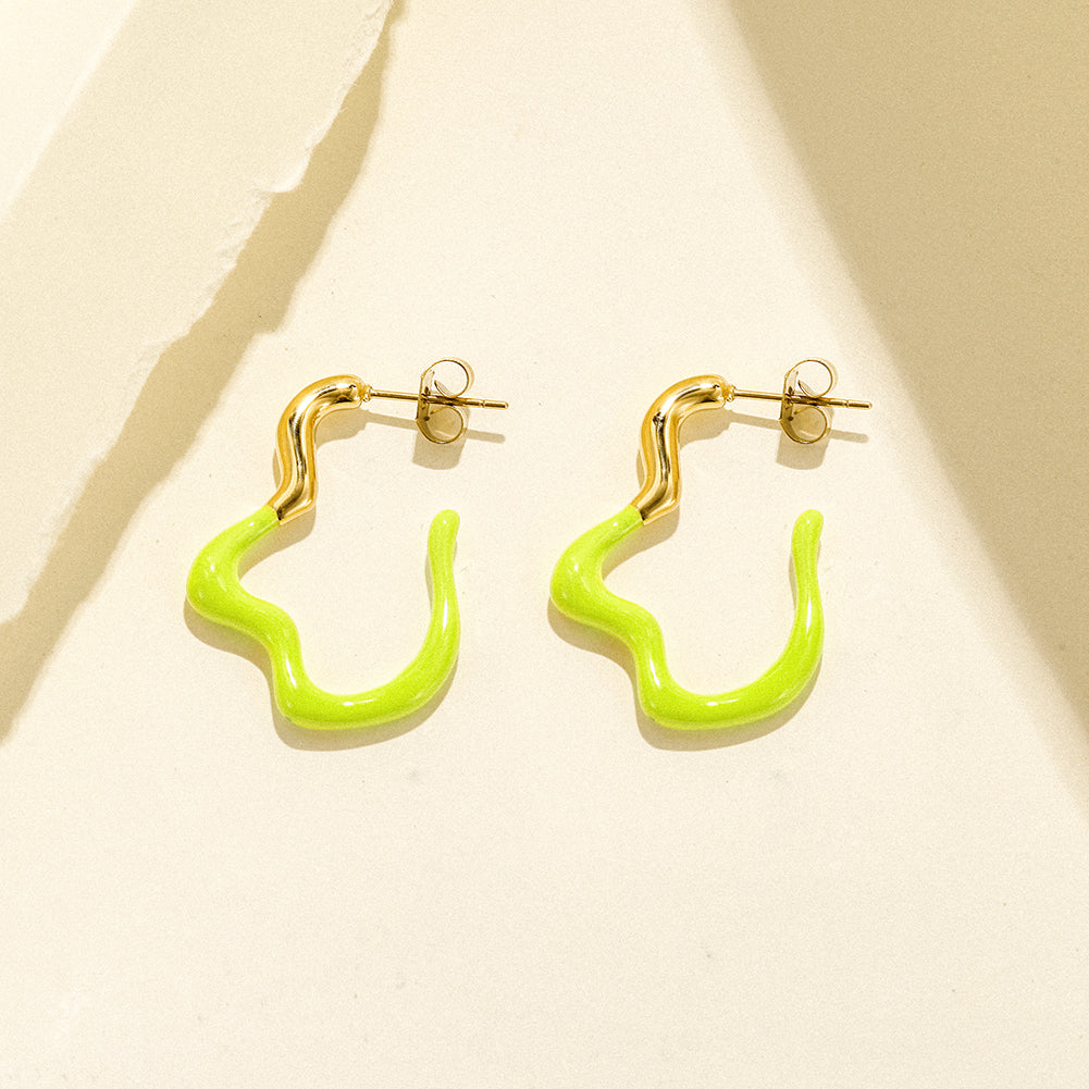 Geometric irregular earrings-SCE378ST