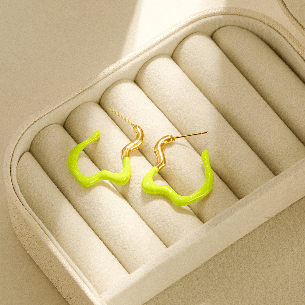Geometric irregular earrings-SCE378ST