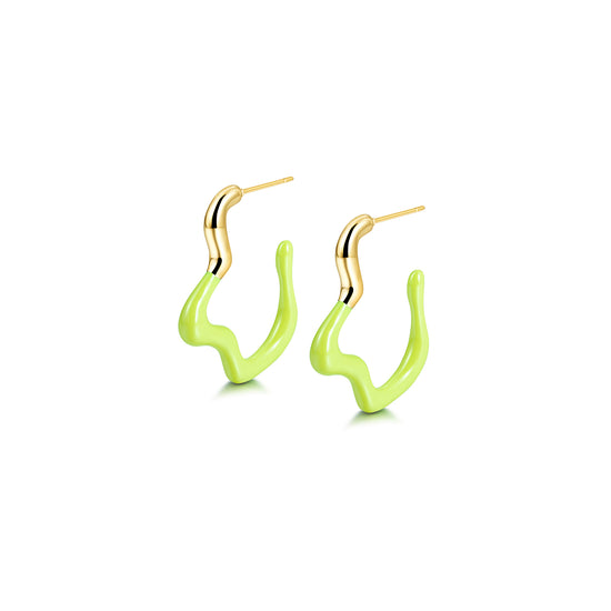 Geometric irregular earrings-SCE378ST