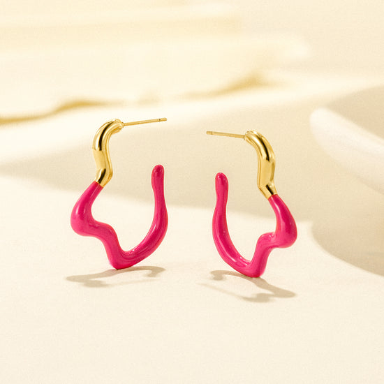 Geometric irregular earrings-SCE378ST