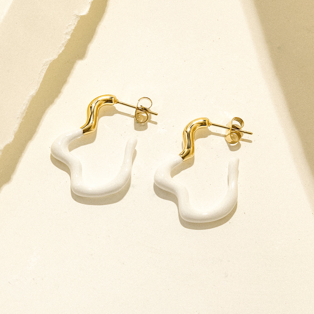 Geometric irregular earrings-SCE378ST