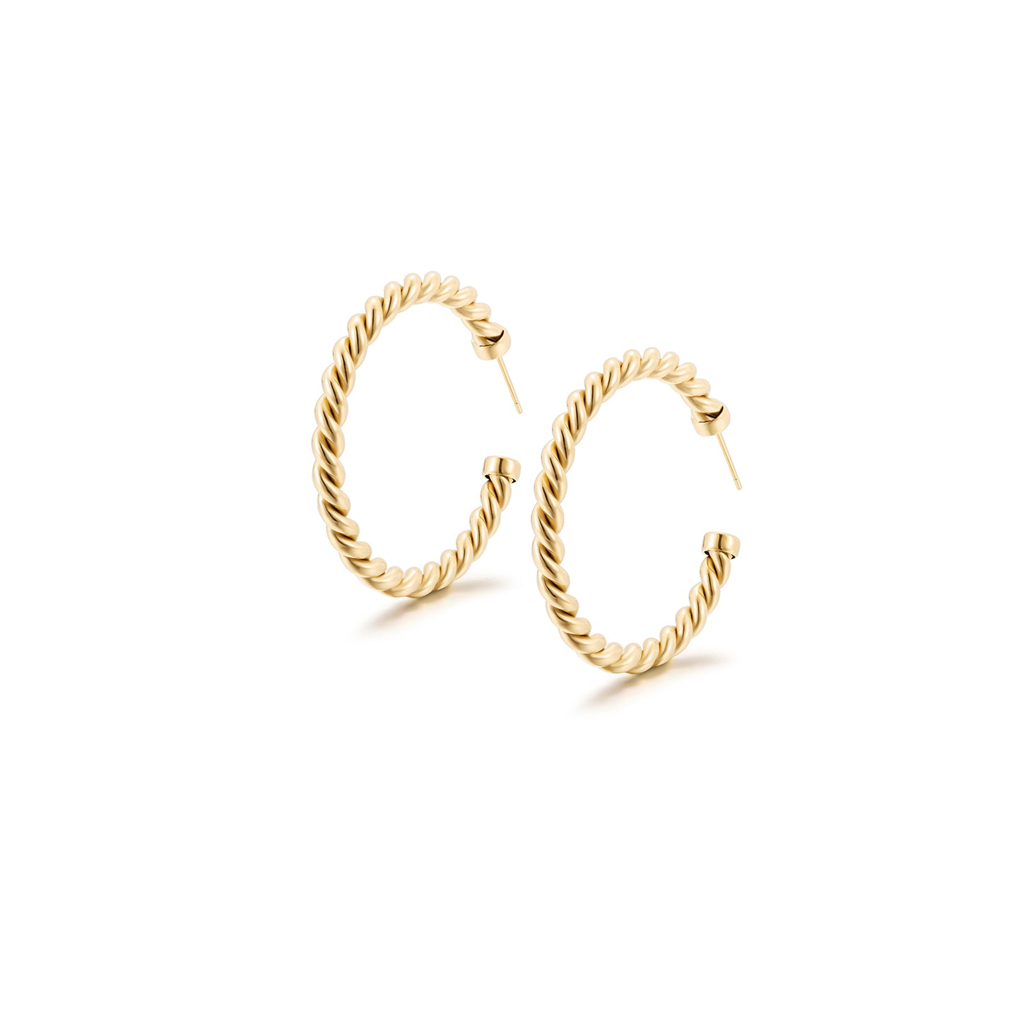Spiral Fried Dough Twists Earrings-SCE381STGCL