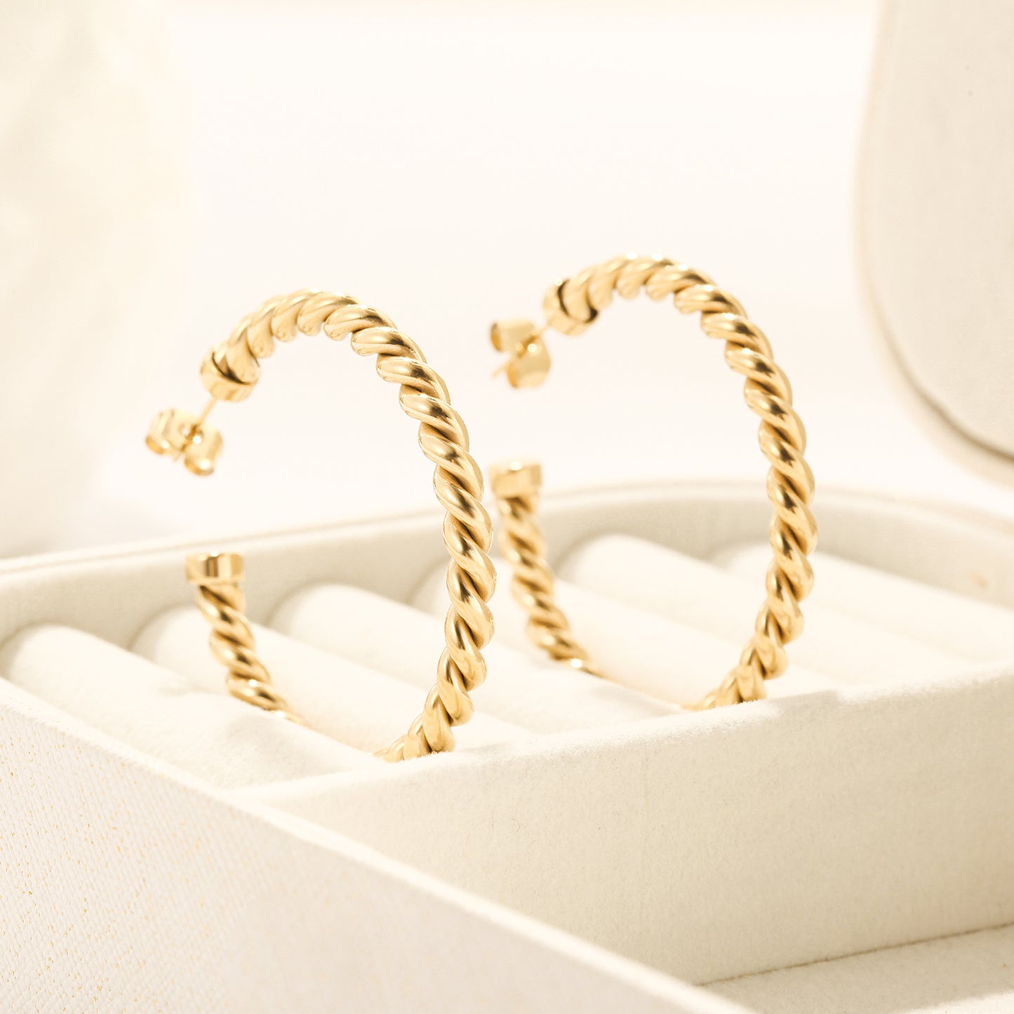 Spiral Fried Dough Twists Earrings-SCE381STGCL