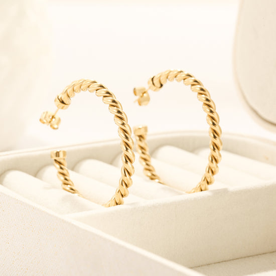 Spiral Fried Dough Twists Earrings-SCE381STGCL