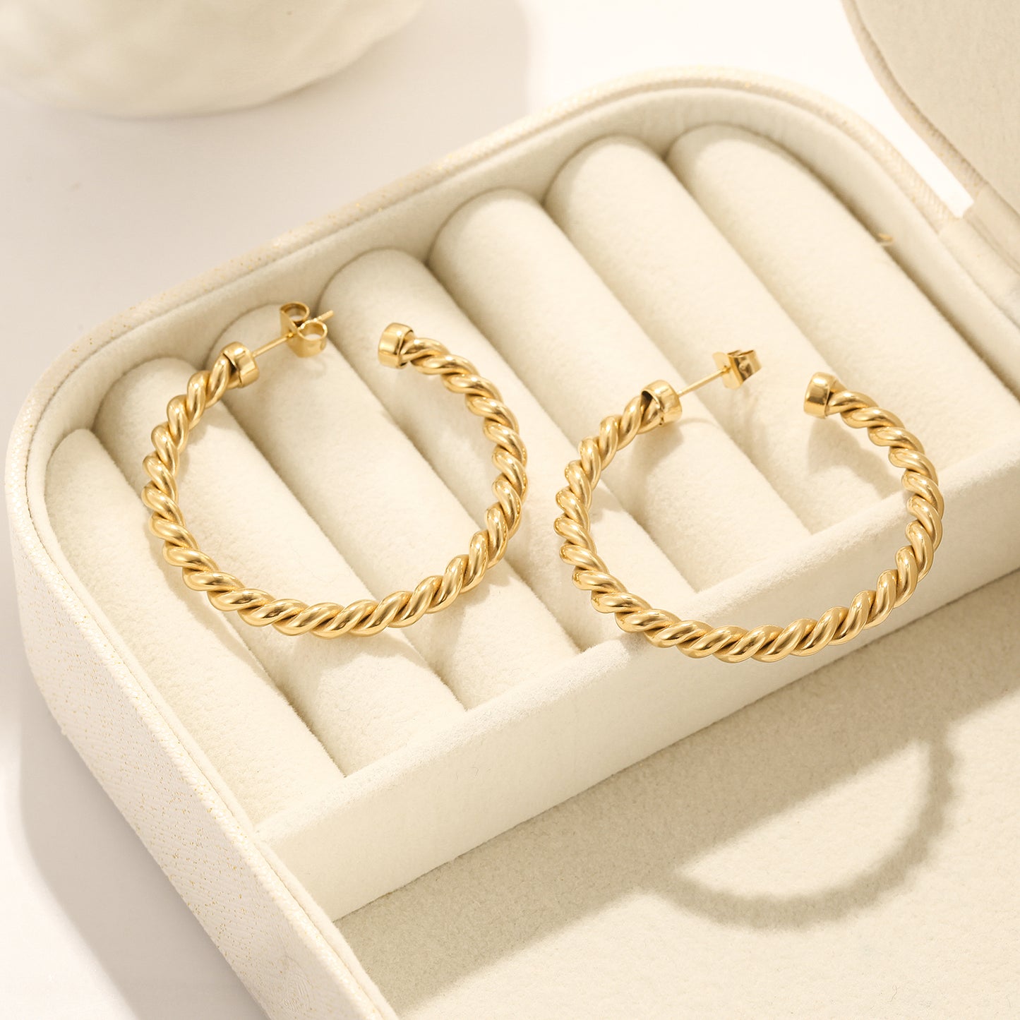 Spiral Fried Dough Twists Earrings-SCE381STGCL