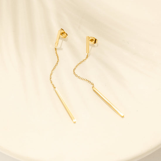 Chain round earrings-SCE382STGC