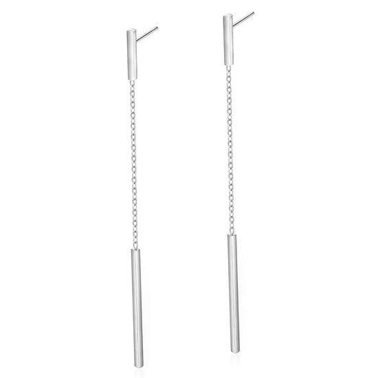 Chain round earrings-SCE382STWG