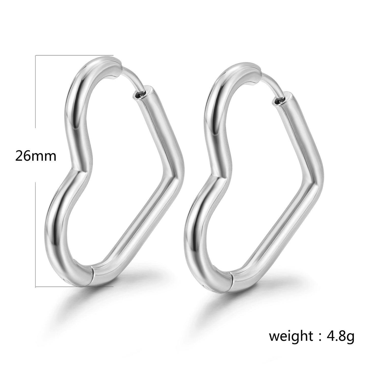 Love stainless steel earrings-SCE395STWG