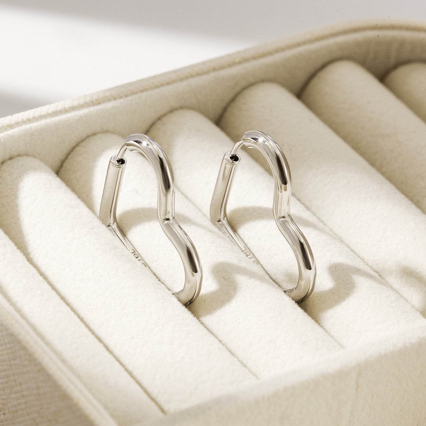 Love stainless steel earrings-SCE395STWG