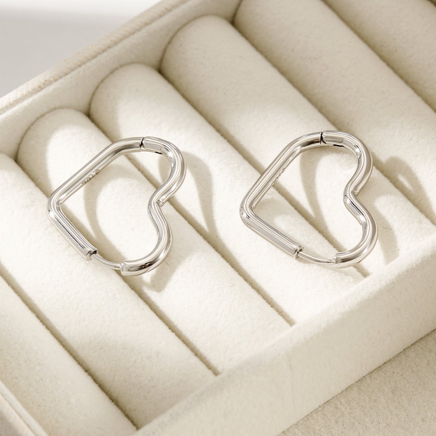 Love stainless steel earrings-SCE395STWG