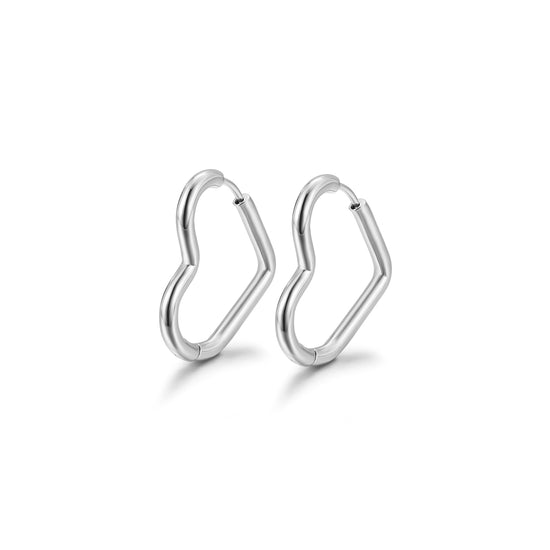 Love stainless steel earrings-SCE395STWG