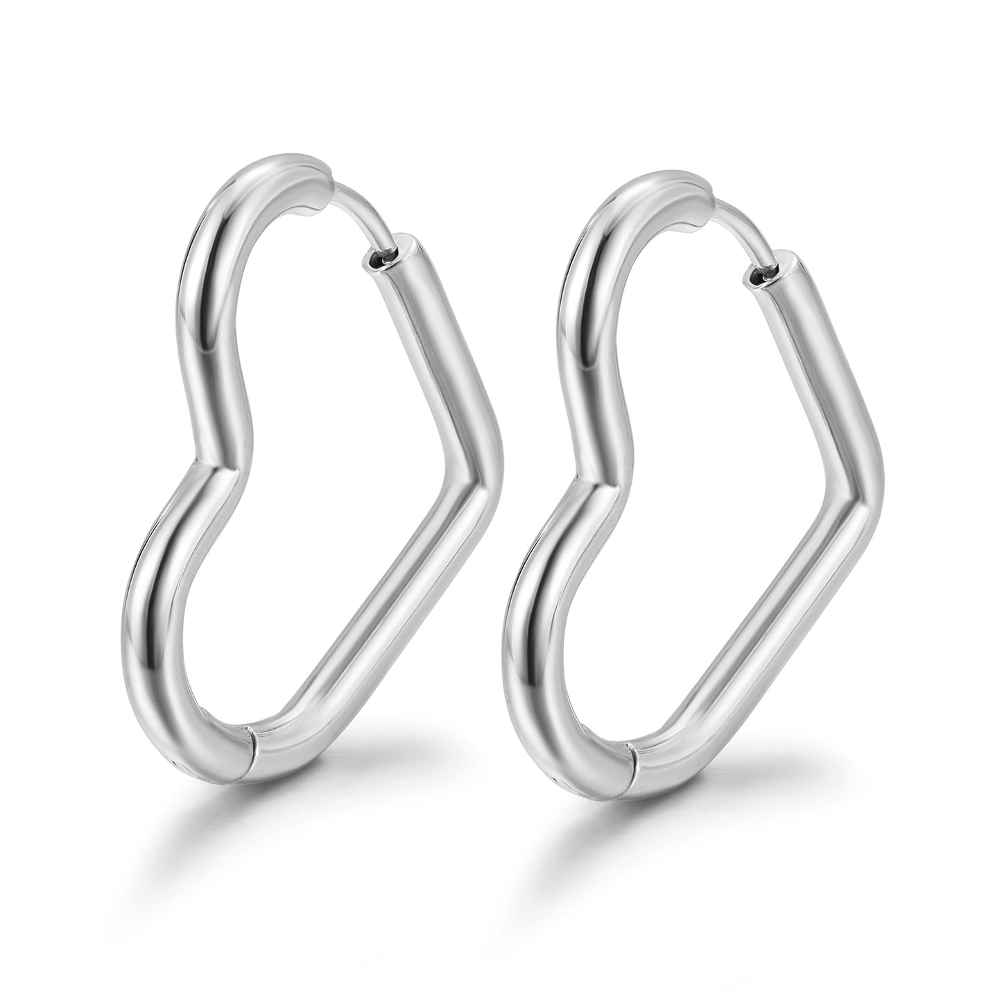 Love stainless steel earrings-SCE395STWG