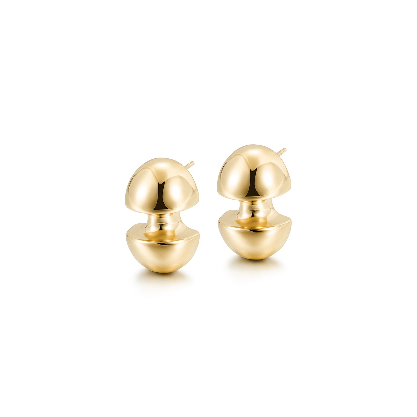 Mushroom stainless steel earrings-SCE397STGC
