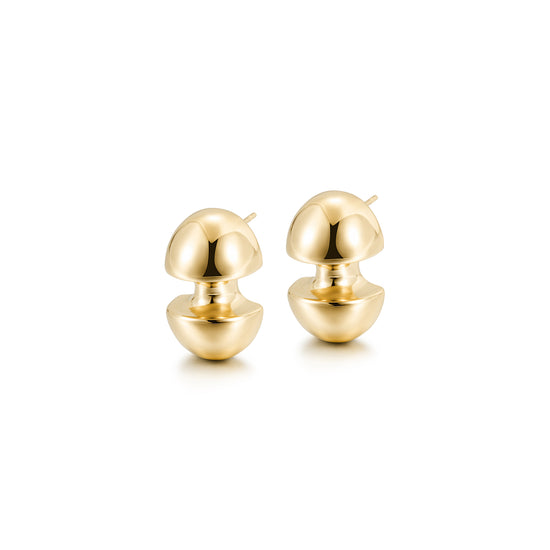 Mushroom stainless steel earrings-SCE397STGC