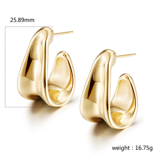 Creative L-shaped earrings-SCE400STGC