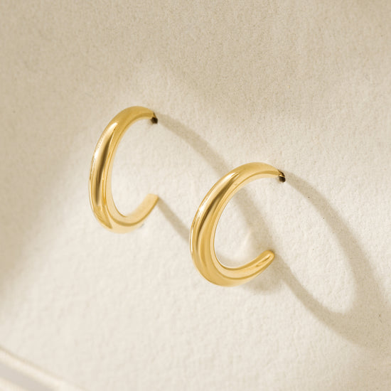 C-shaped zircon earrings-SCE413STGCZD