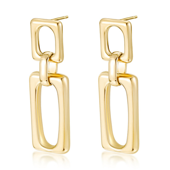 Stainless steel buckle earrings-SCE414STGC