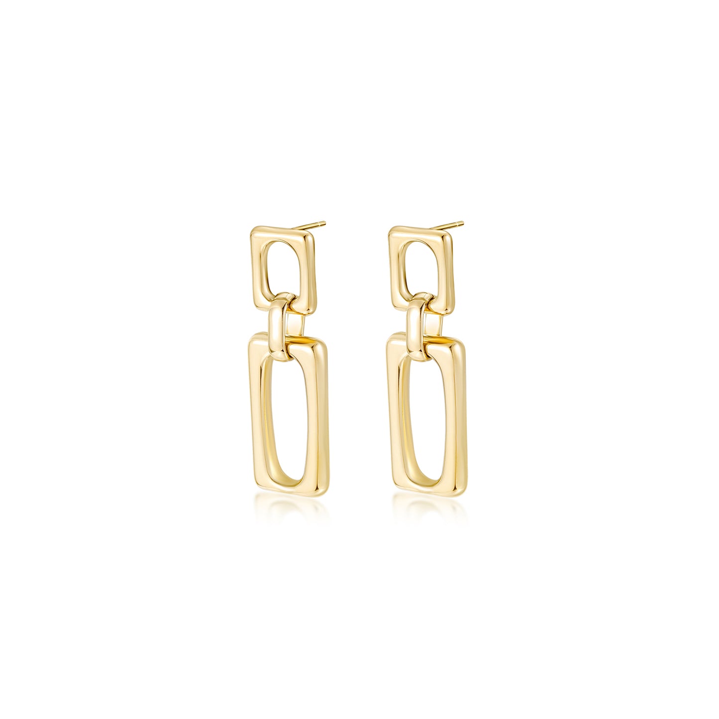 Stainless steel buckle earrings-SCE414STGC