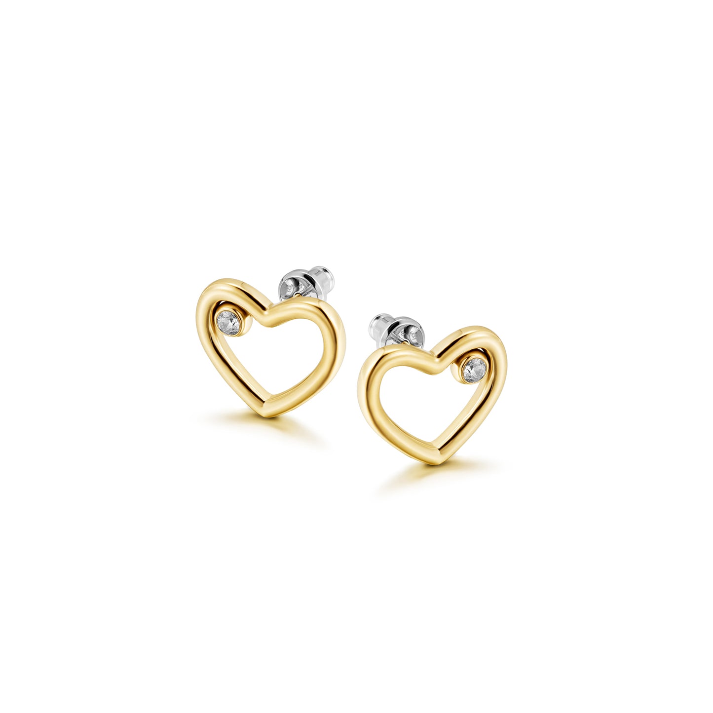 Love hollowed out zircon earrings-SCE442STMC