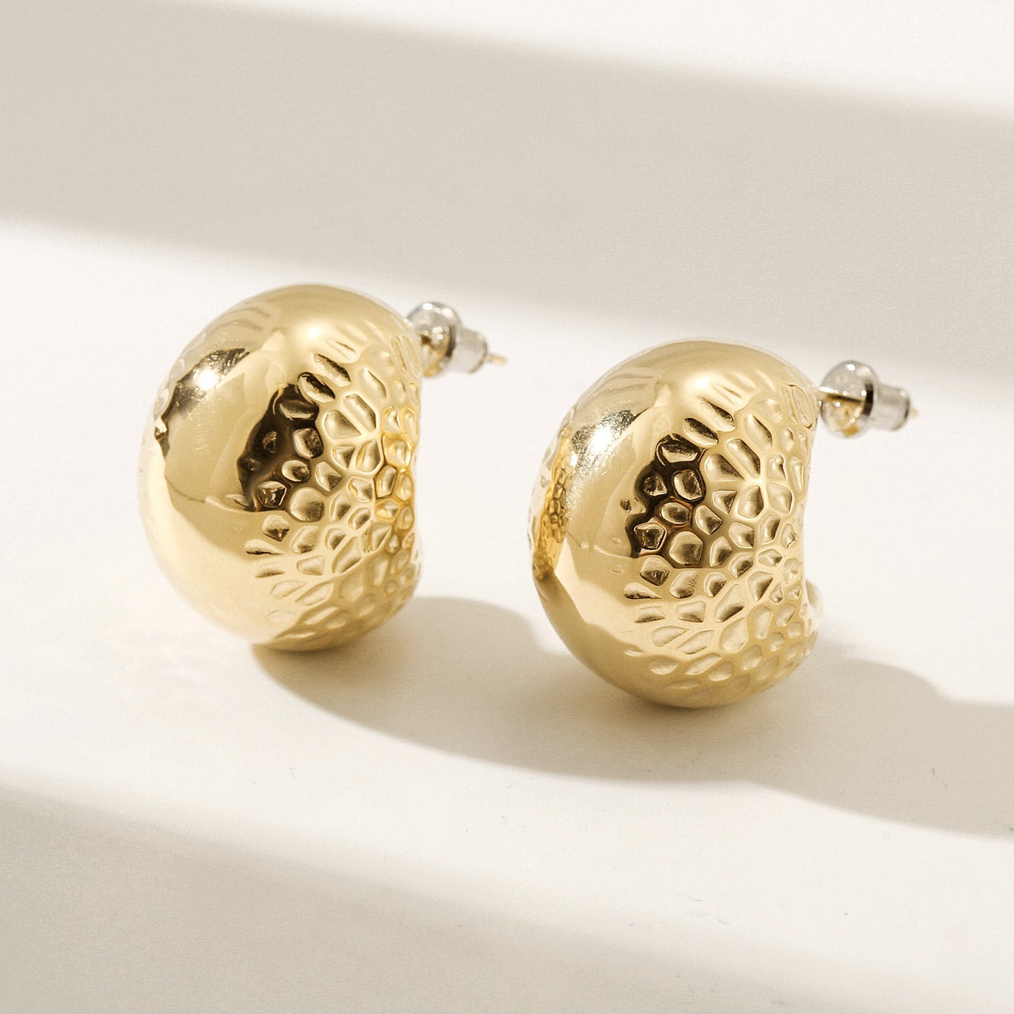Exaggerated pounding earrings-SCE468STMC