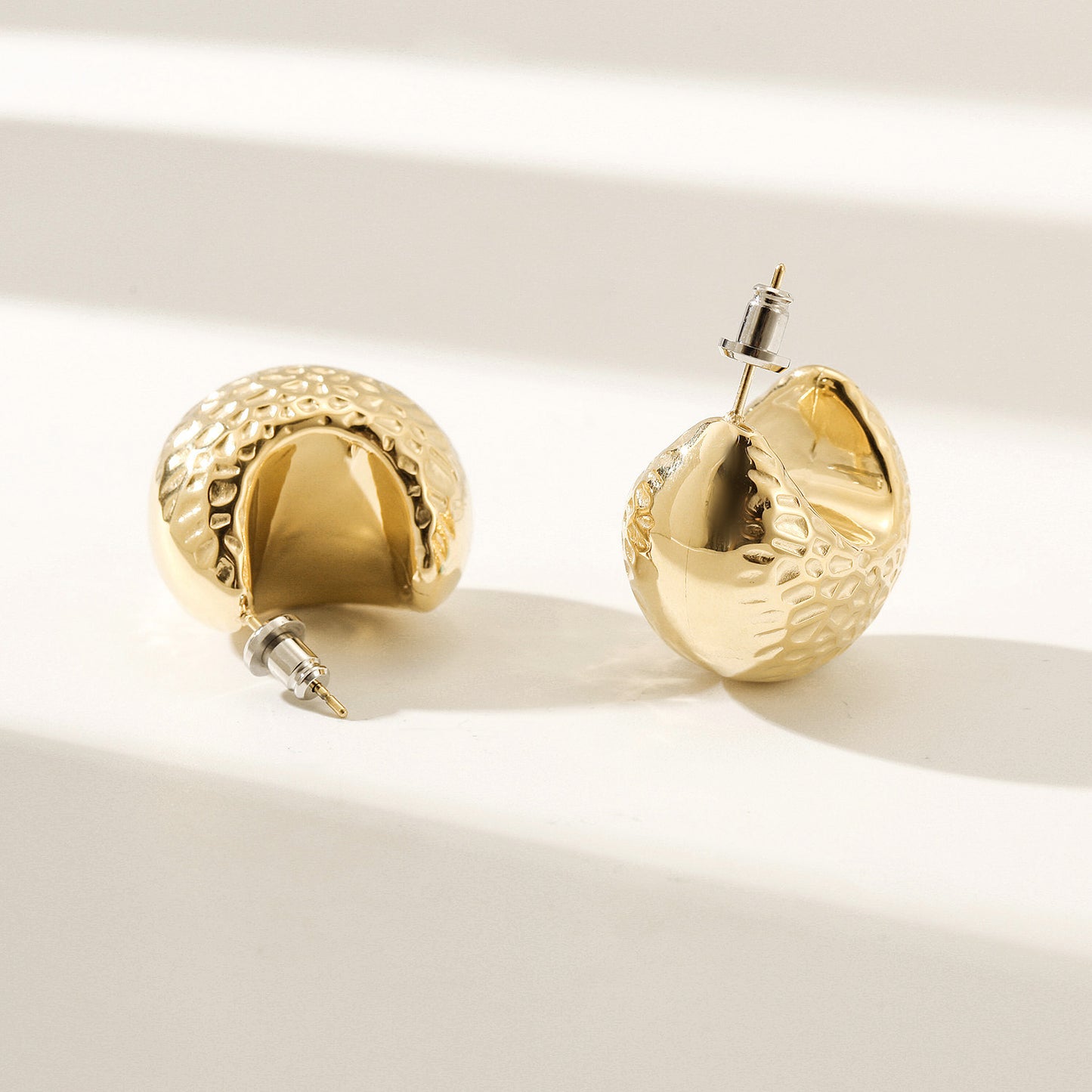 Exaggerated pounding earrings-SCE468STMC