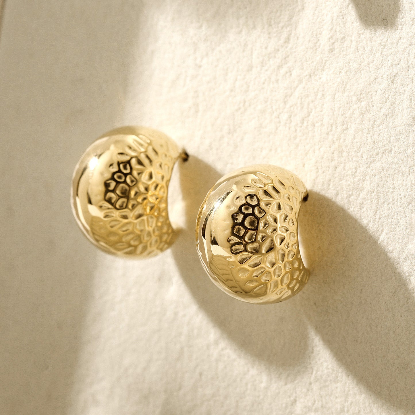Exaggerated pounding earrings-SCE468STMC