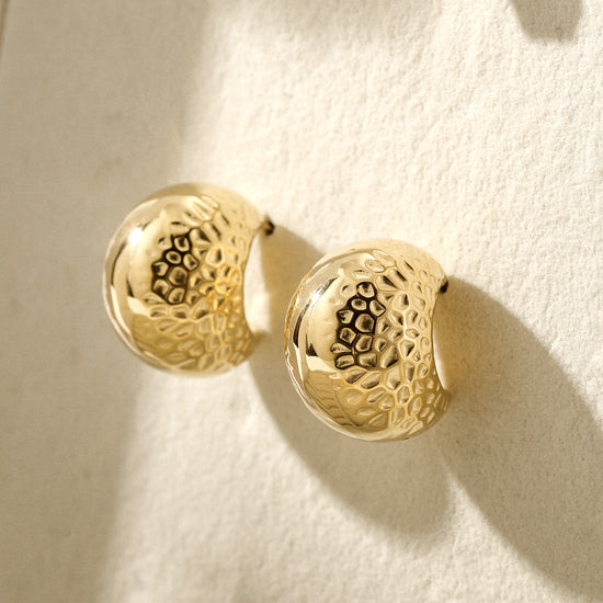 Exaggerated pounding earrings-SCE468STMC