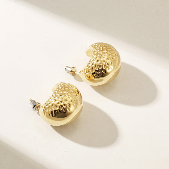 Exaggerated pounding earrings-SCE468STMC