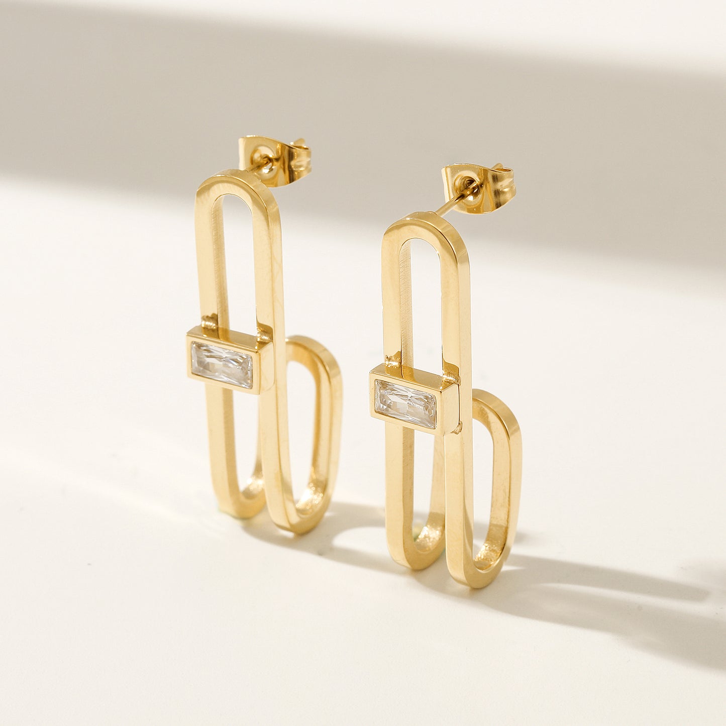 Hanging zircon earrings-SCE471STGC