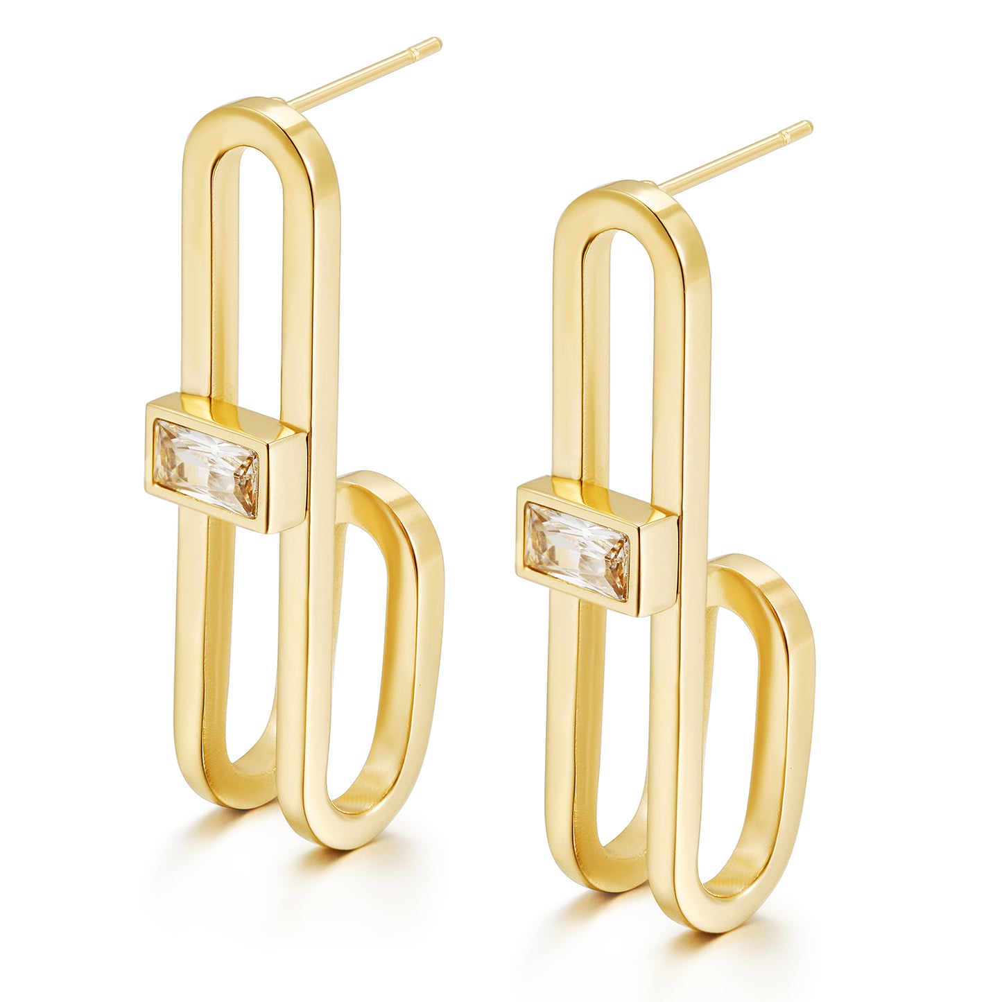Hanging zircon earrings-SCE471STGC