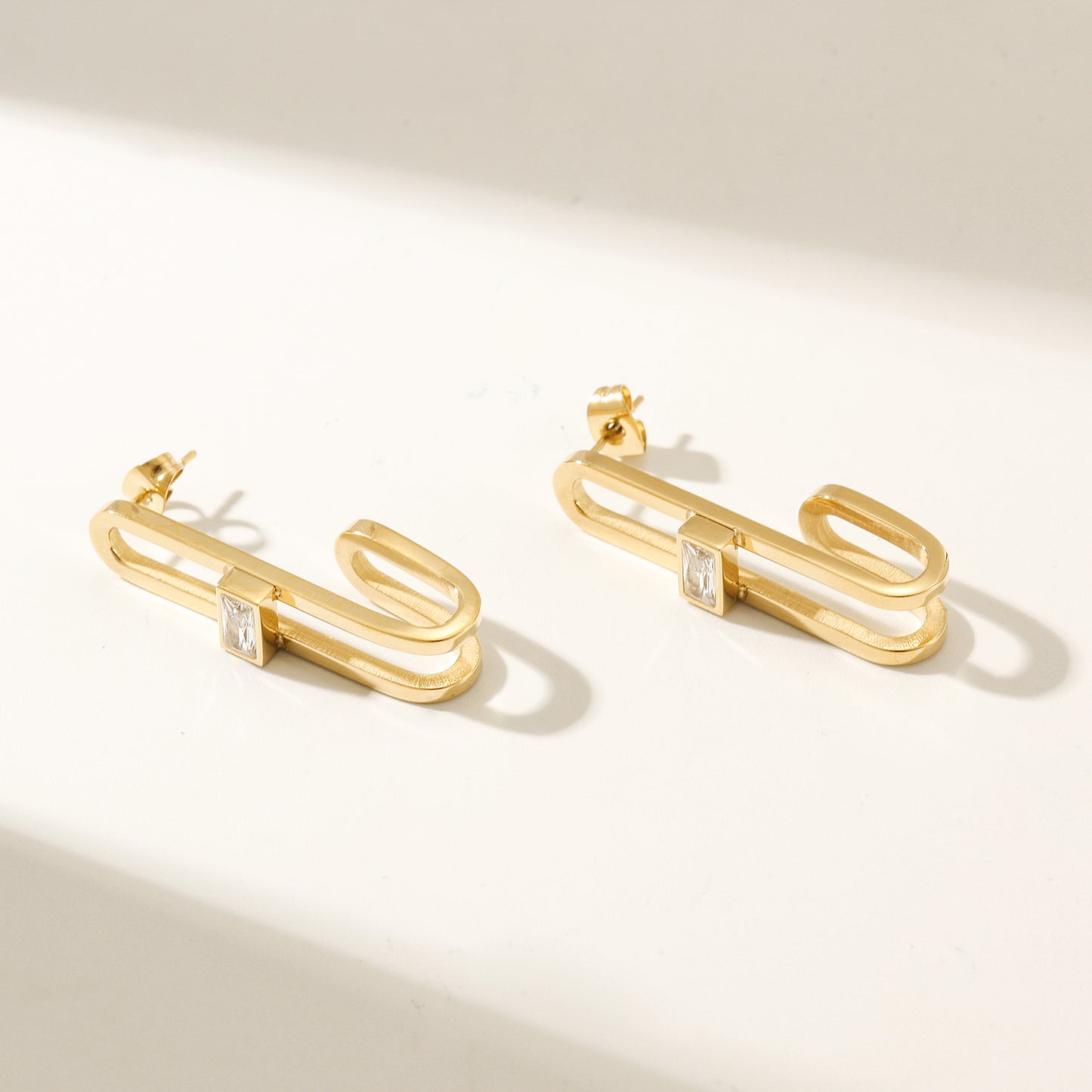 Hanging zircon earrings-SCE471STGC