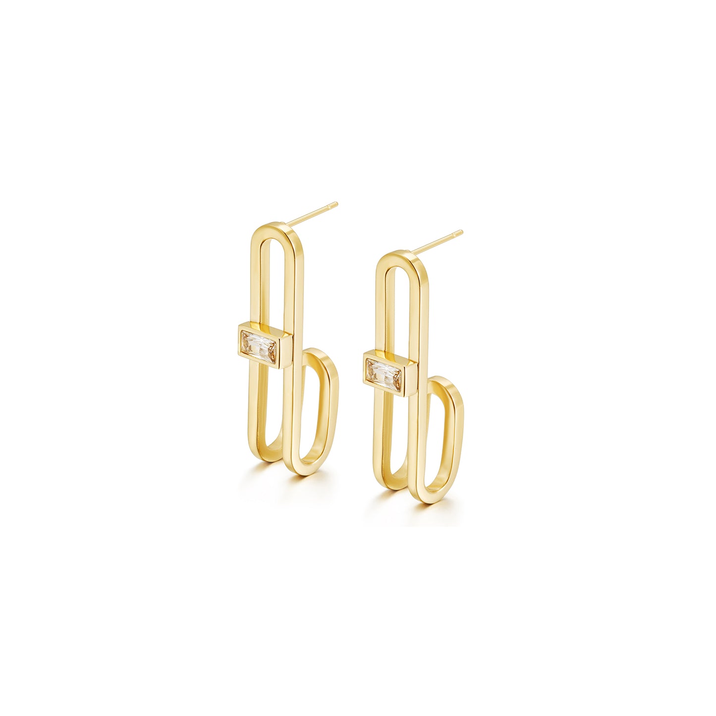 Hanging zircon earrings-SCE471STGC
