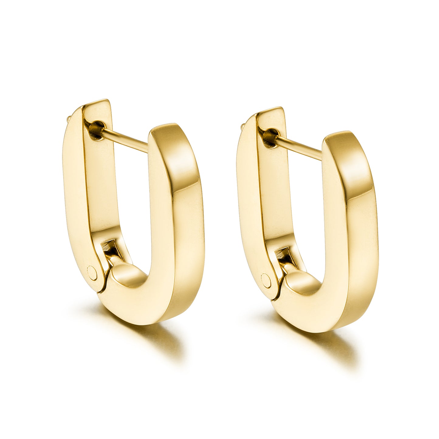 U-shaped buckle earrings-SCE477STGCS