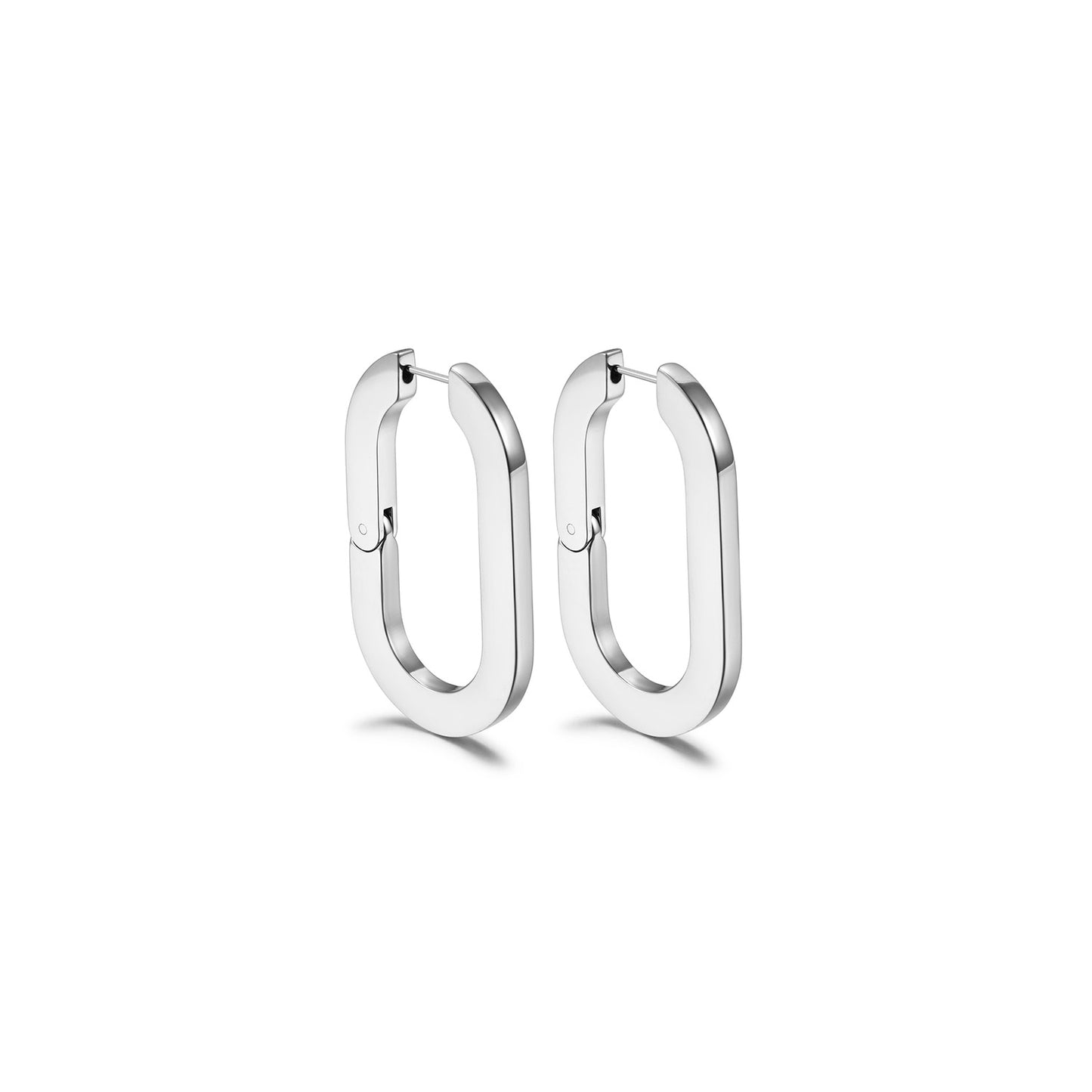 U-shaped buckle earrings-SCE477STWGL