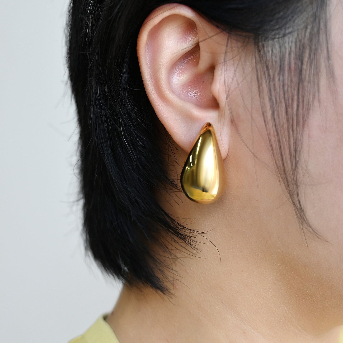 Golden Water Drop Earrings-SCE480STGCM