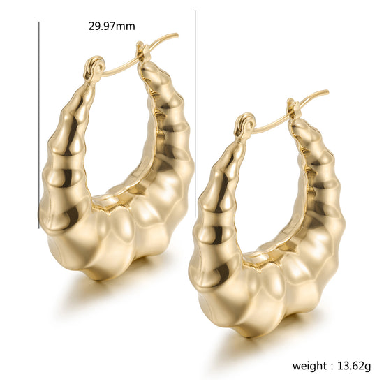 C-type twisted earring-SCE487STGC