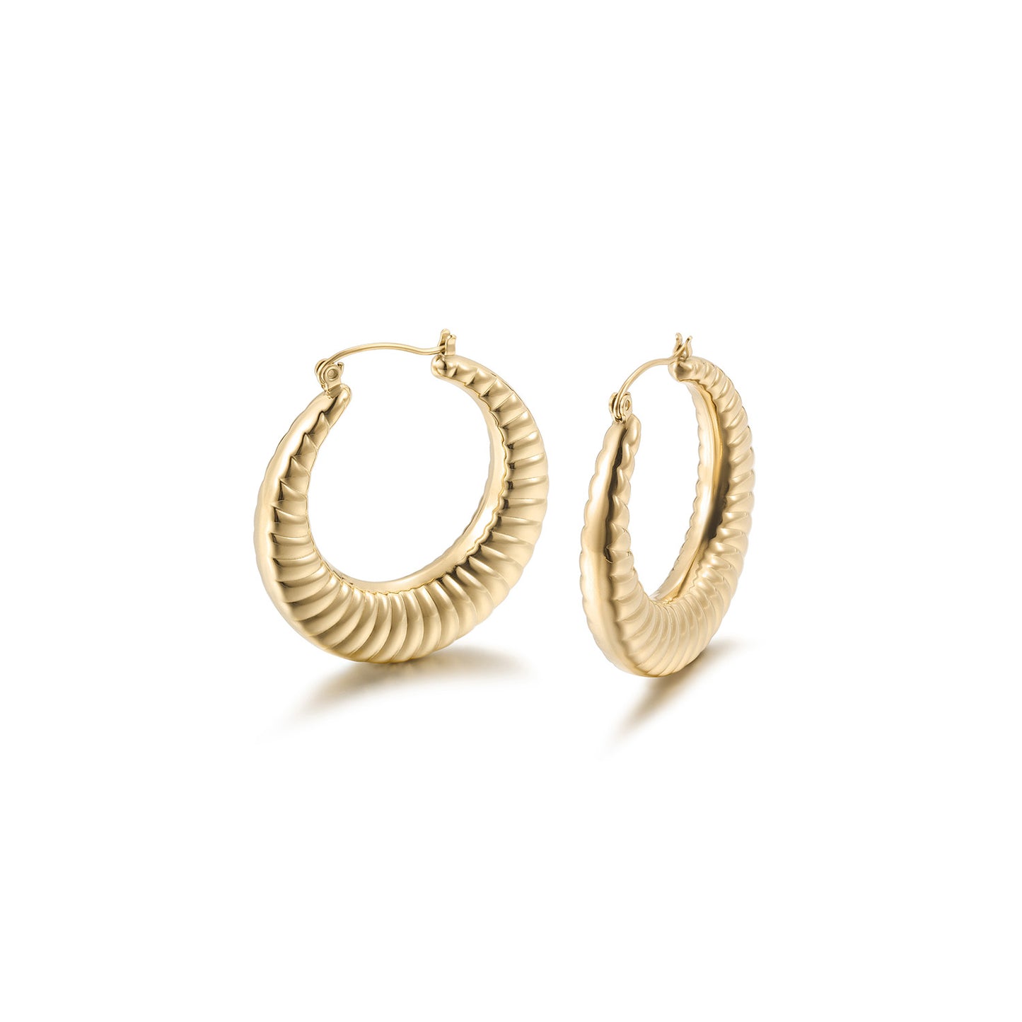 C-type cable earrings-SCE487STGC