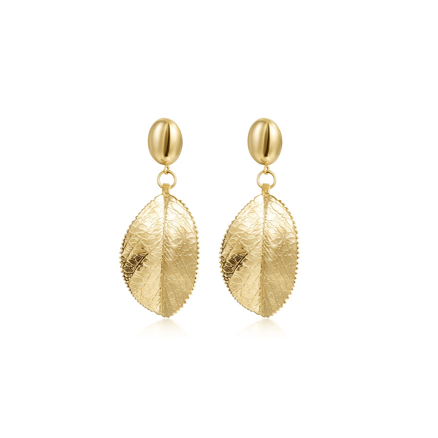 Golden Leaf Earrings-SCE492STGC