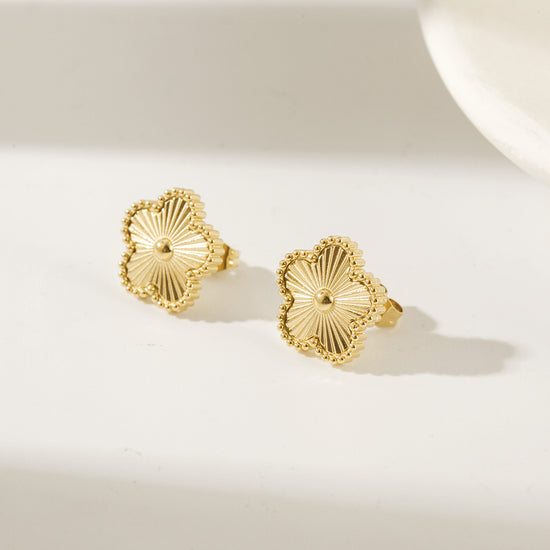 Golden Flower Earrings-SCE493STGC