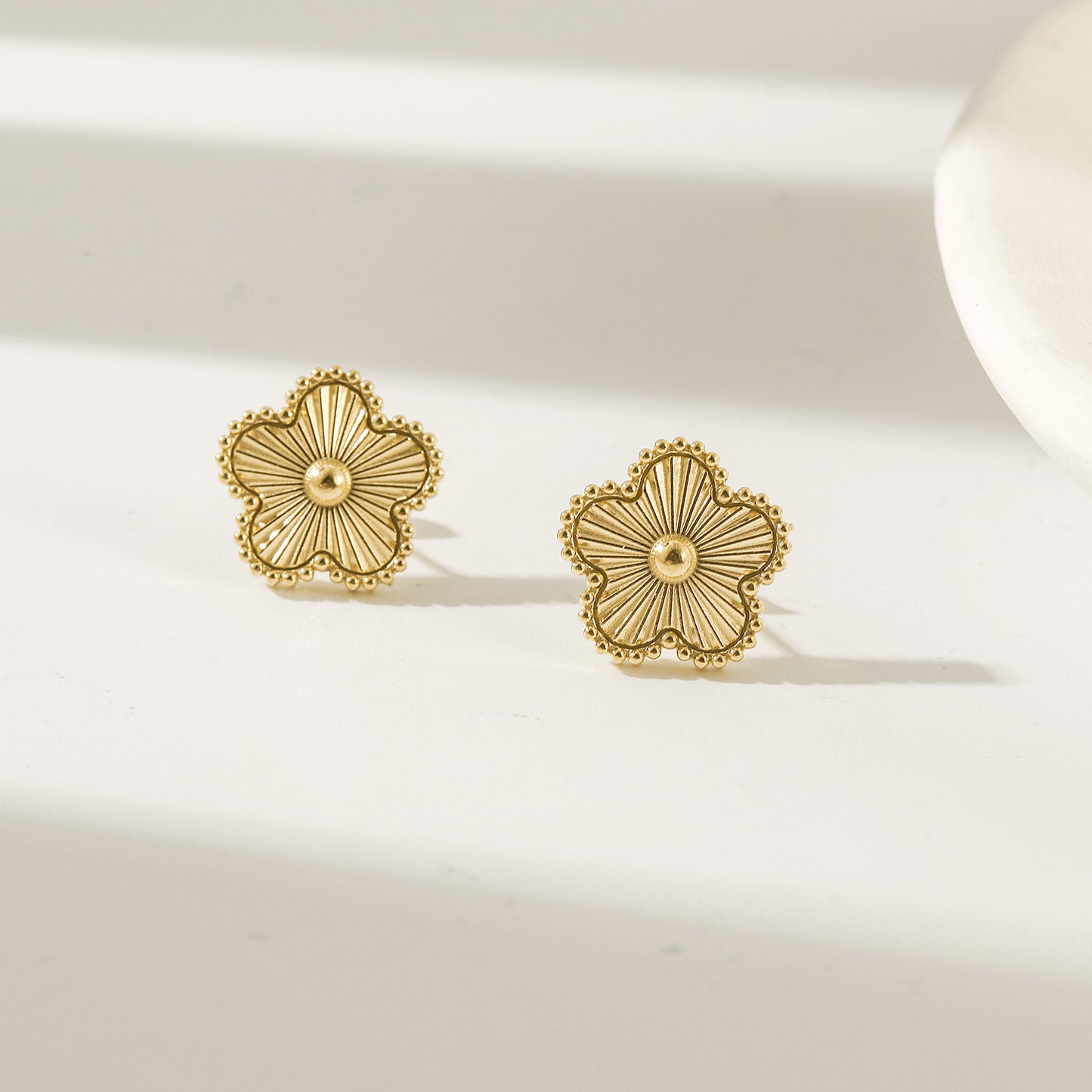 Golden Flower Earrings-SCE493STGC