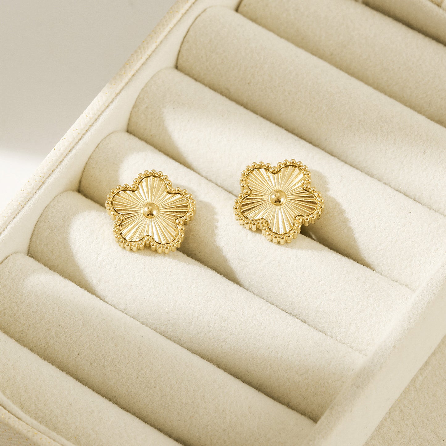 Golden Flower Earrings-SCE493STGC
