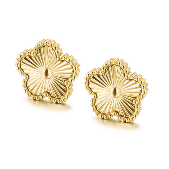Golden Flower Earrings-SCE493STGC