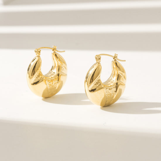 C-shaped creative earrings-SCE498STGC