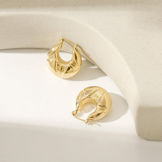 C-shaped creative earrings-SCE498STGC